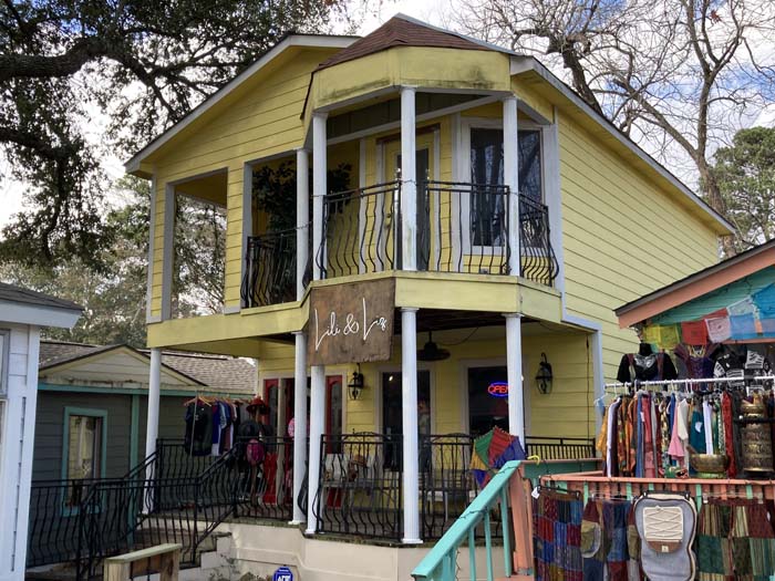 A remodeled house in Old Town Spring sells unique clothing.
