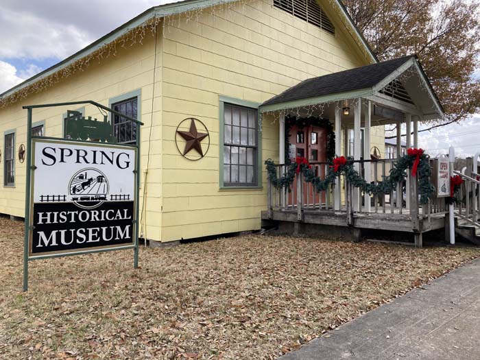 The Spring Historical Museum is located at the entrance of Old Town Spring.